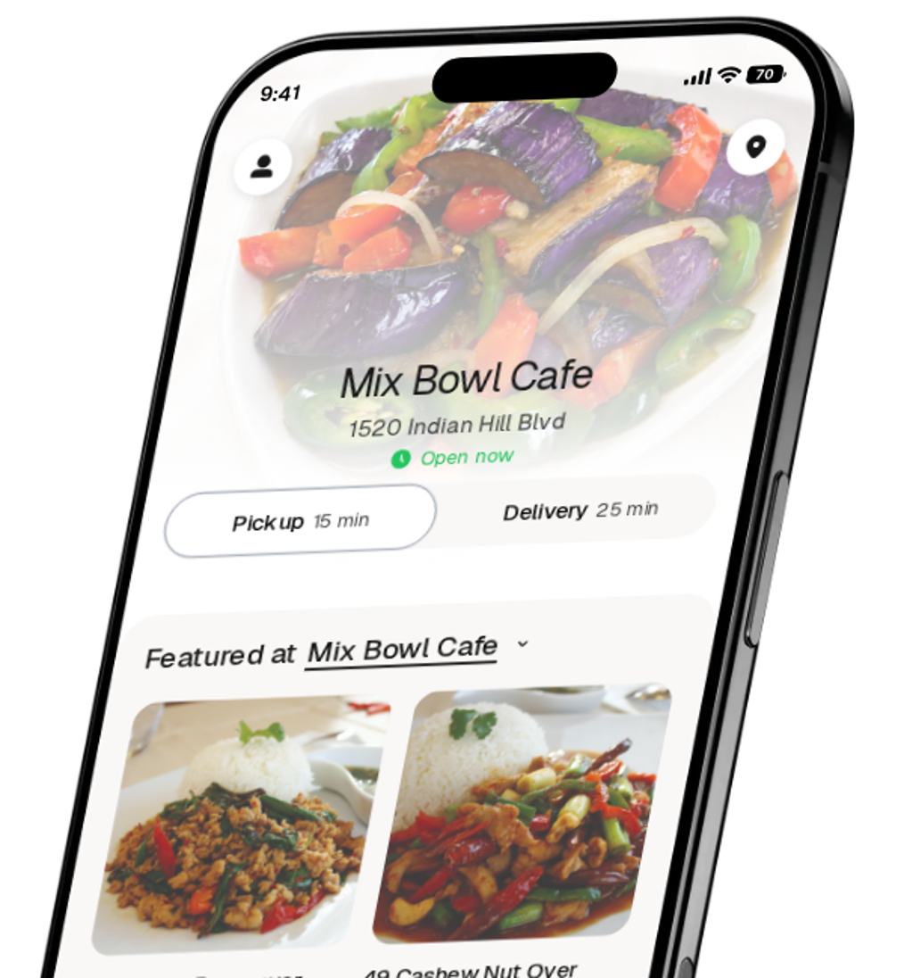Mix Bowl Cafe app preview