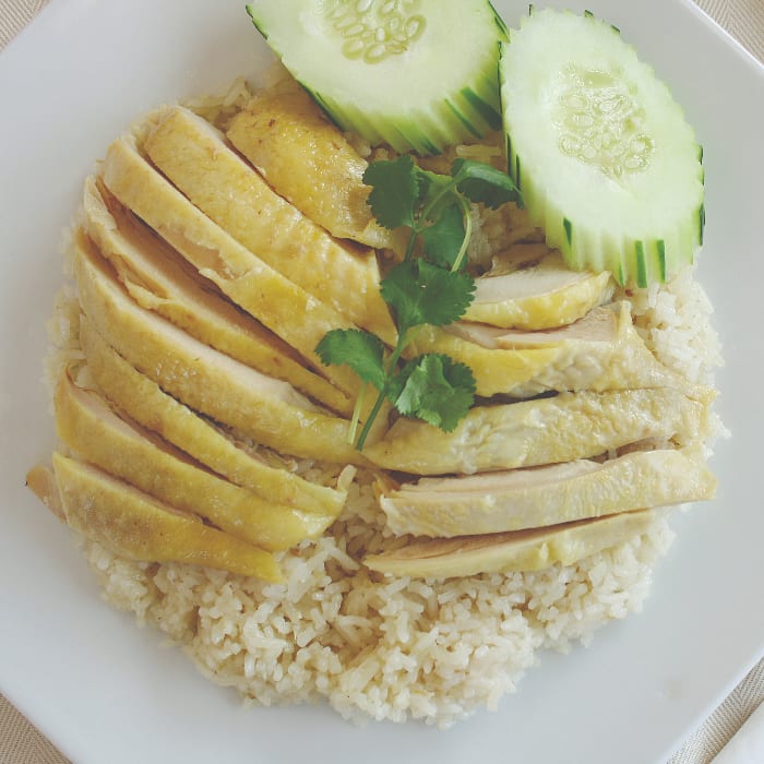 39. Steamed Chicken over Rice.