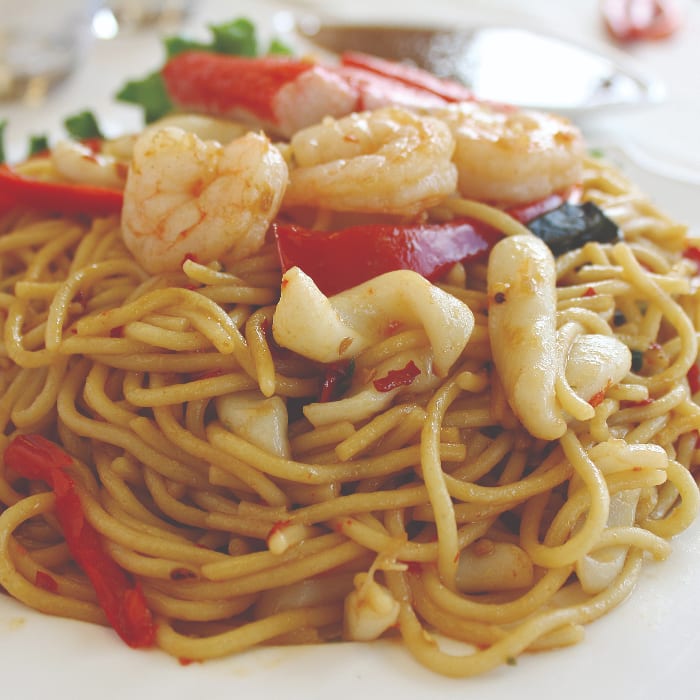 38. Pad Kee Mow Spaghetti.