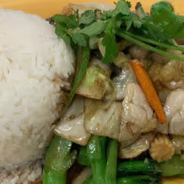 79. Assorted Vegetables Over Rice.