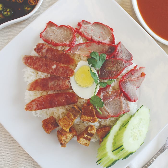 42. BBQ Pork over Rice.